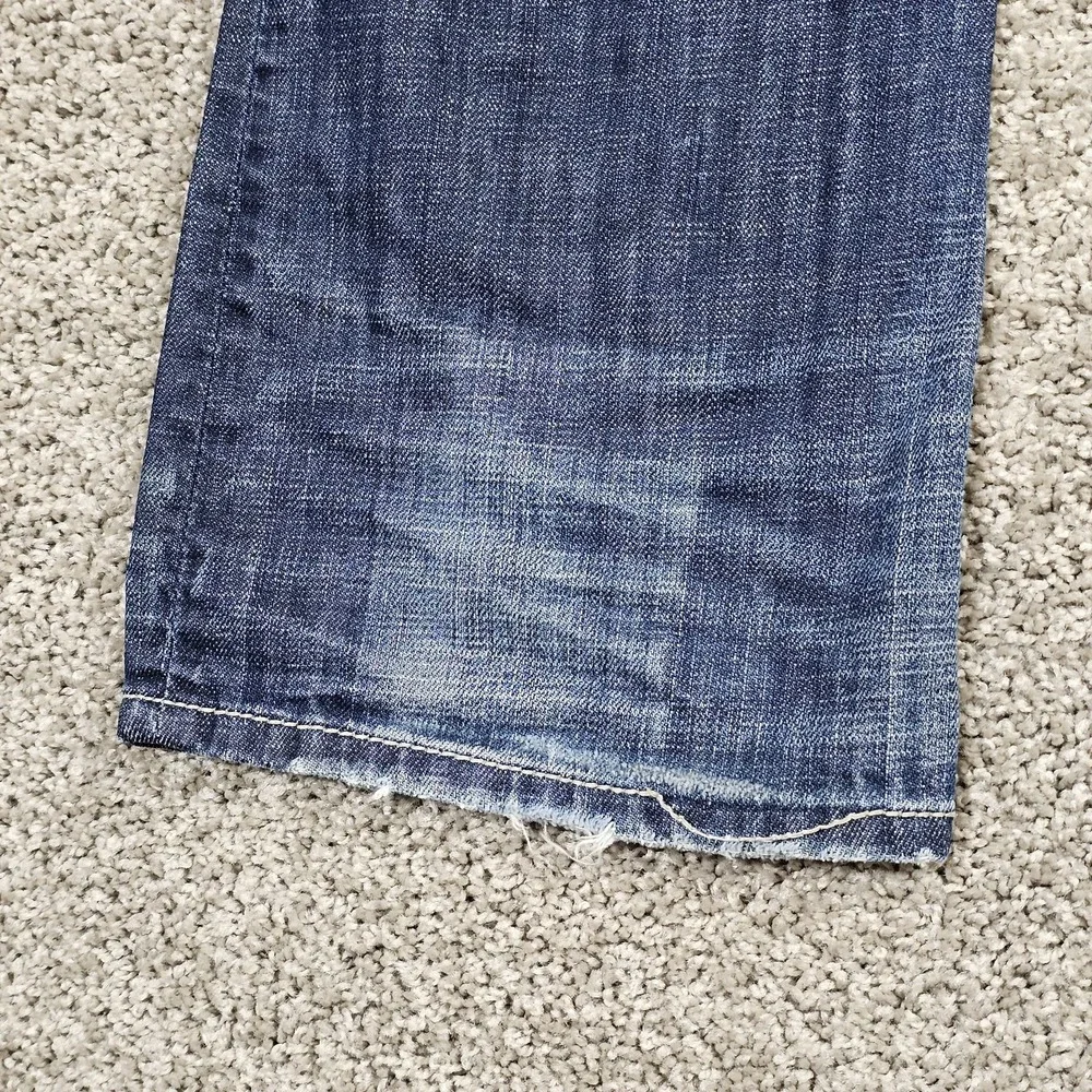 BKE Stella Jeans Womens 28 (31.5x33) Bootcut Low Rise Distressed Denim Faded - Picture 6 of 10